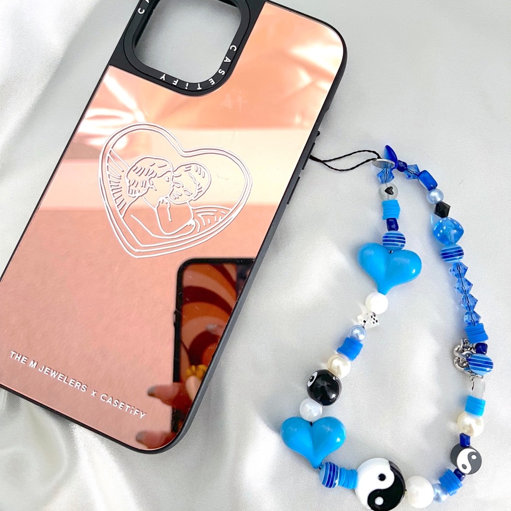 Beaded phone charm y2k aesthetic